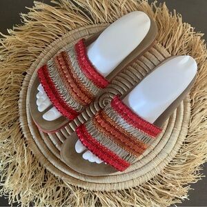 BIRKENSTOCK Betula Woven Jute Boho Cork Slide Sandals 39 Narrow